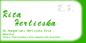 rita herlicska business card